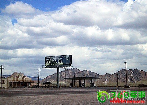 51区附近路标牌上标示着外星人